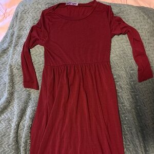 Red maxi dress